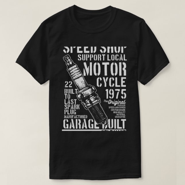 MOTORCYKLE SHOP T SHIRT (Design framsida)