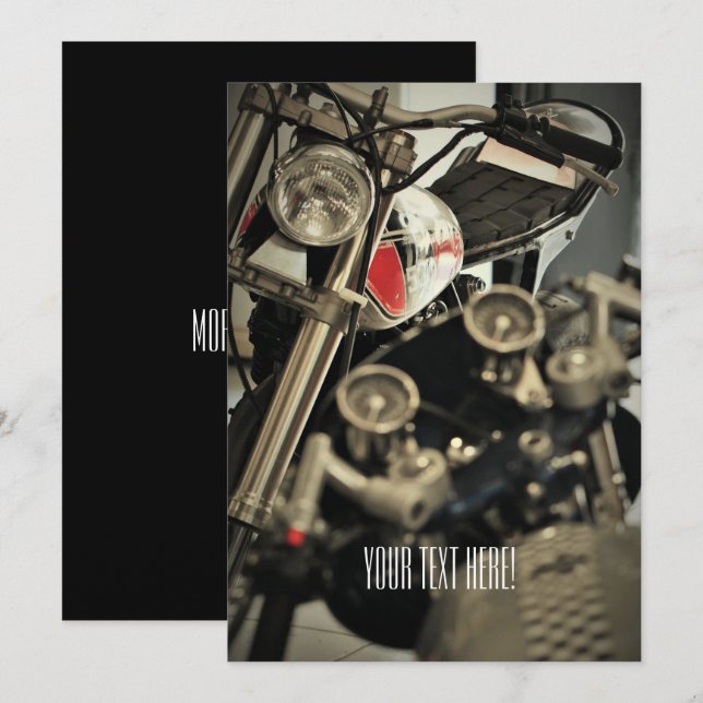 Motorcyklisk Biker - alla ändamål Inbjudningar (Fram/baksida)