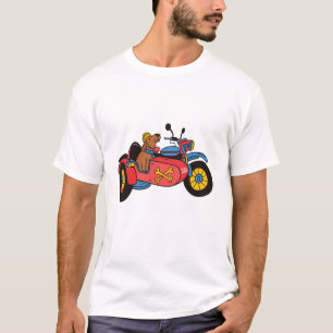 Motorcykliska Hund i sidvagn T Shirt