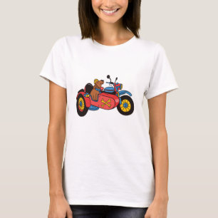 Motorcykliska Hund i sidvagn T Shirt