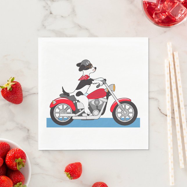 Motorcykliskt Hund Napkins Pappersservett (Skapare uppladdad)