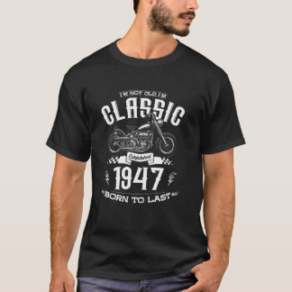 Motorcyklist biker 19, 77:e födelsedag t shirt