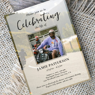 Motorcyklist, Biker Firande of Life Photo Inbjudningar