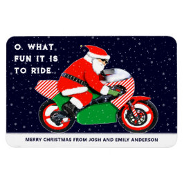 Motorcyklist - Biker - julkort Magnet