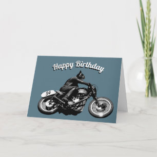 Motorcyklist födelsedag kort
