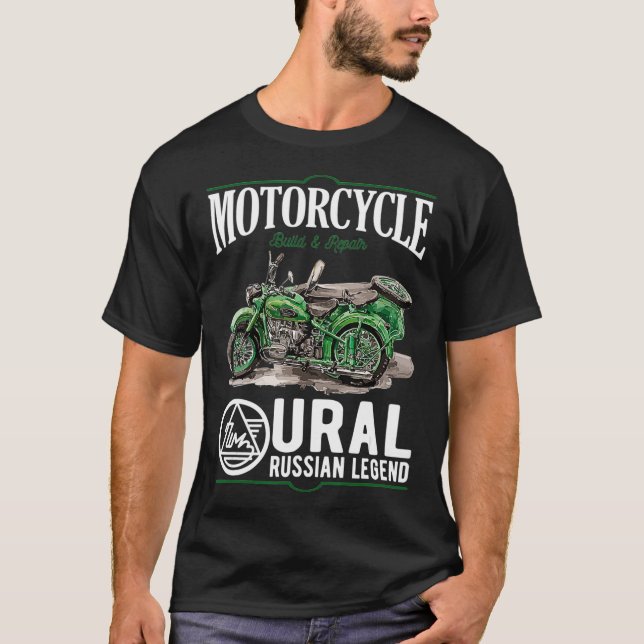 Motorcyklist för motorcykel på väg t shirt (Framsida)