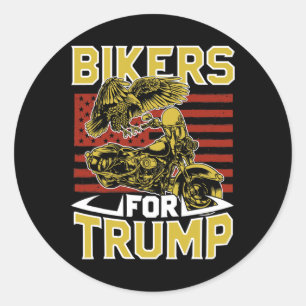 Motorcyklist för pro Trump-regel motorcyklist Runt Klistermärke
