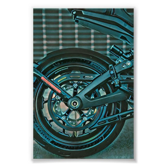 Motorcyklist Fototryck (Framsidan)