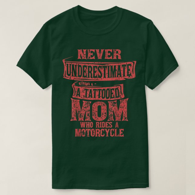 Motorcyklist i Bikerna Mamma T Shirt (Design framsida)