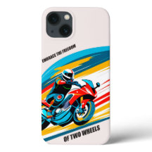 Motorcyklist i en Vibrant Abstrakt omgivande