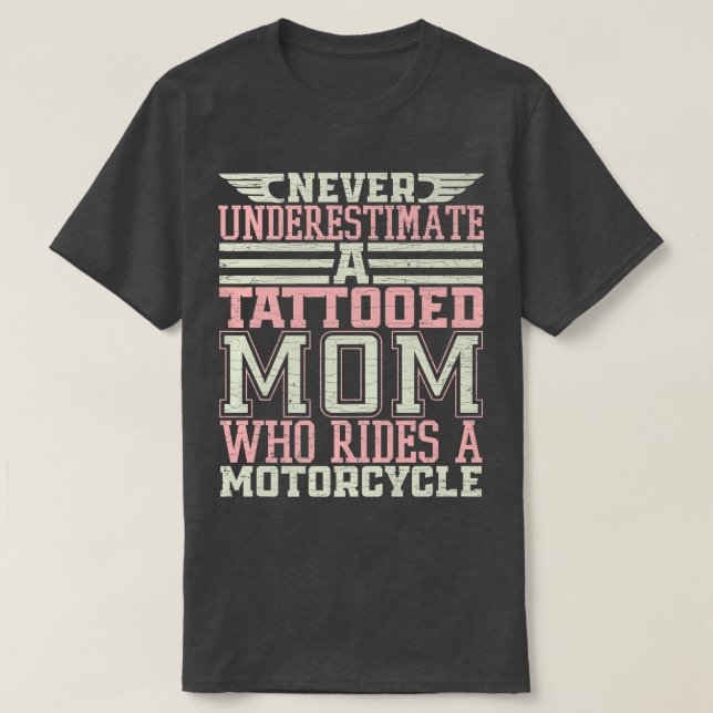 Motorcyklist i Mamma T Shirt (Design framsida)