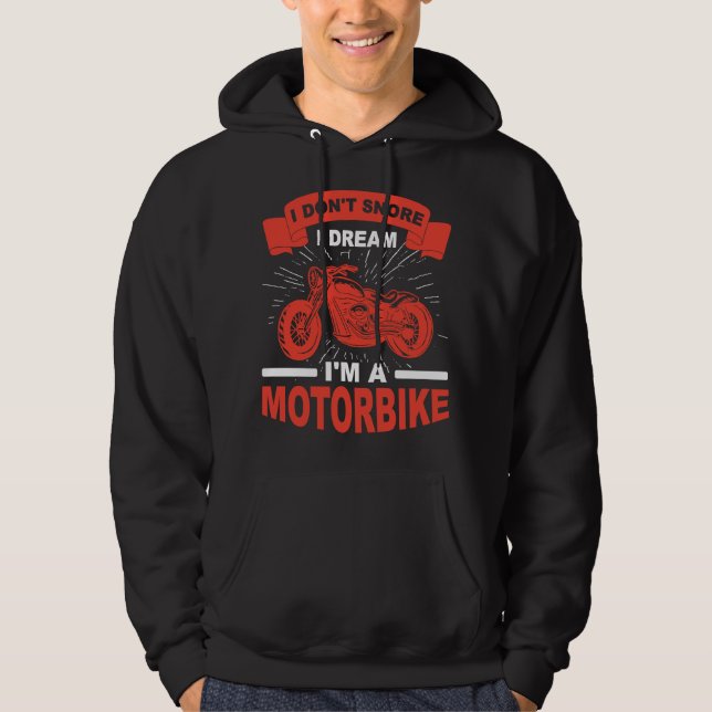 Motorcyklist i maskin hoodie (Framsida)
