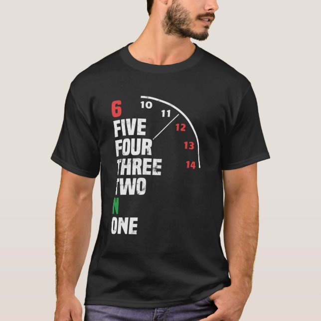 Motorcyklist i Mönster T Shirt (Framsida)