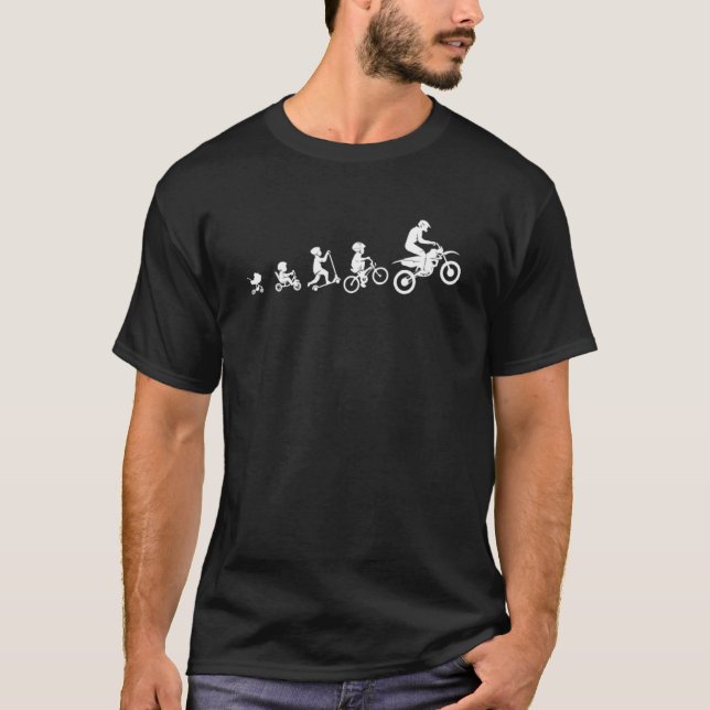 Motorcyklist i motorcykelns motorcyklist t shirt (Framsida)