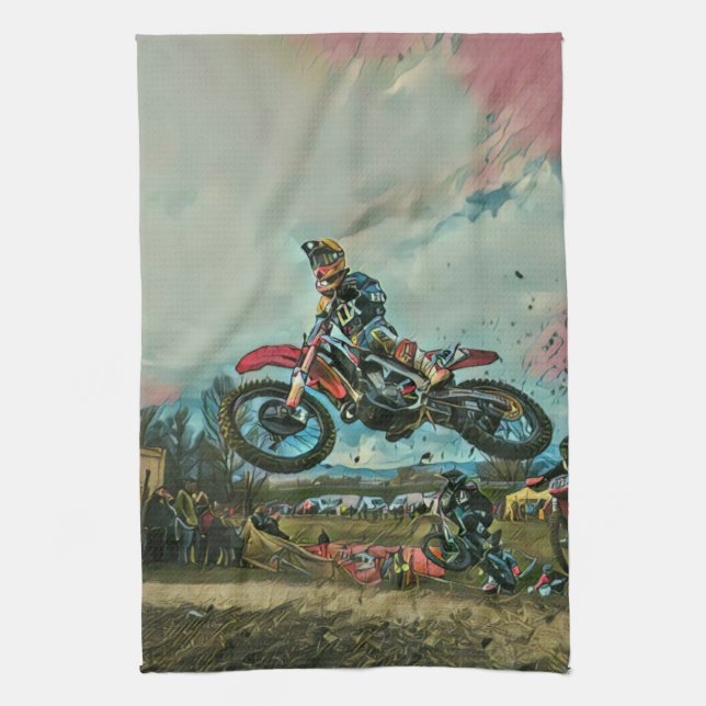 Motorcyklist Kökshandduk (Vertikal)