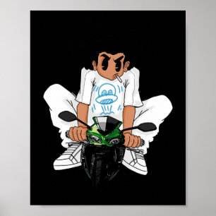 Motorcyklist-märke Poster