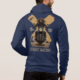 Motorcyklist med flytande hår t shirt