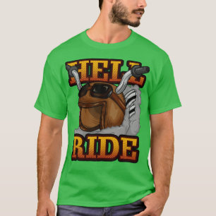 Motorcyklist med solglasögon och motorcykel 2 t shirt