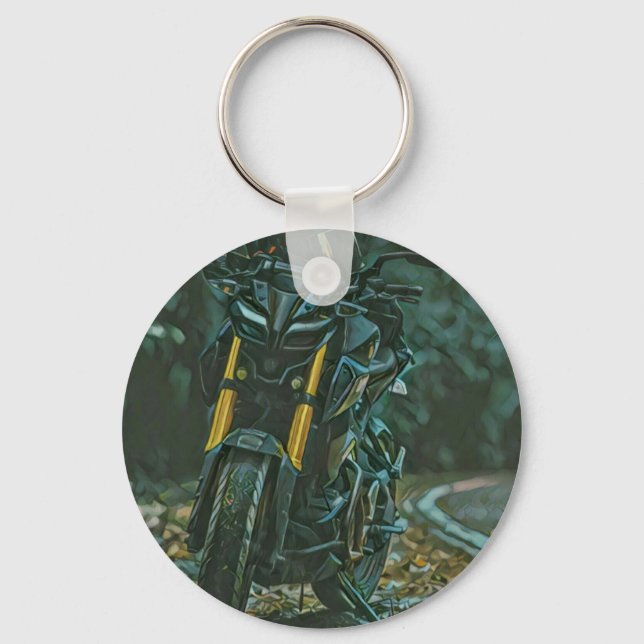 Motorcyklist Nyckelring (Framsida)