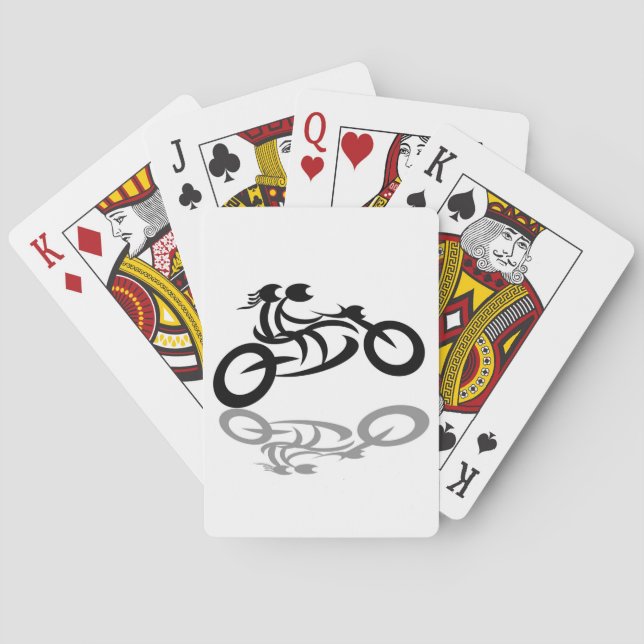 Motorcyklist Poker-kort Casinokort (Baksidan)