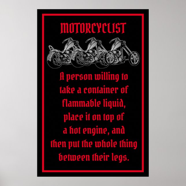 Motorcyklist Poster (Framsidan)