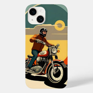 Motorcyklist Retro Stil
