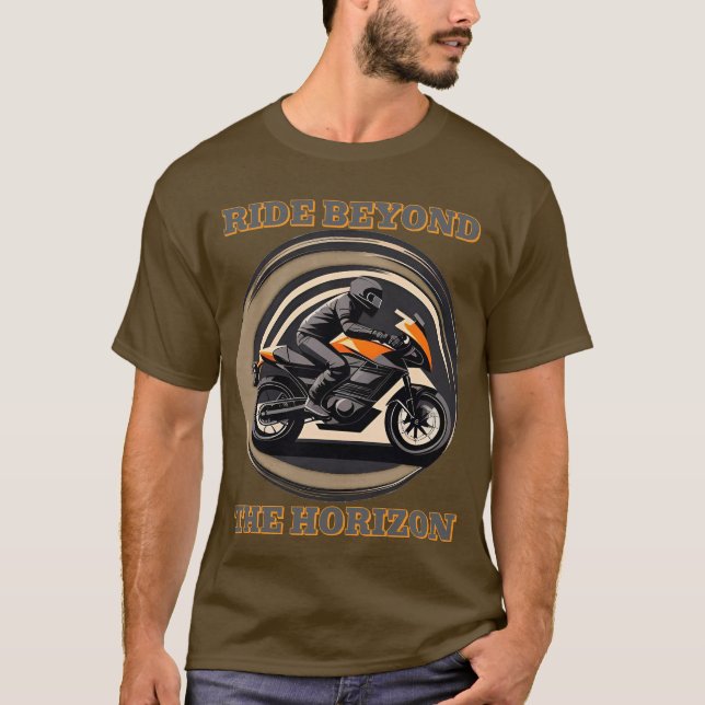 Motorcyklist Ridning T Shirt (Framsida)