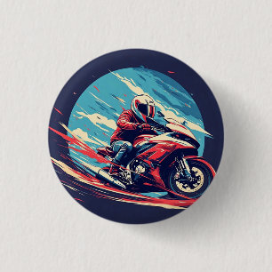 Motorcyklist som tävlar knapp