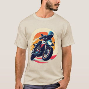 Motorcyklist som tävlar t shirt
