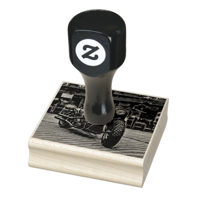 motorcyklist stämpel (Stämpel)