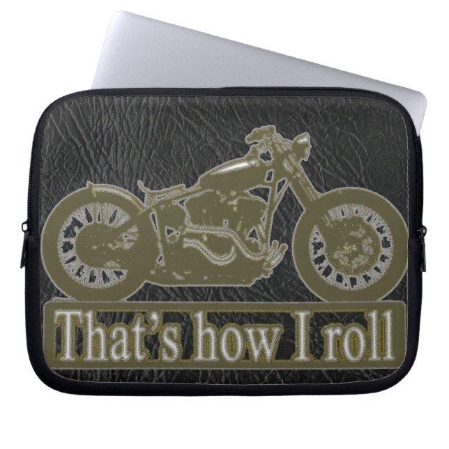 Motorcyklisten Laptop Sleeve (Framsidan)