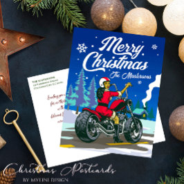 Motorcyklister Claus Funny Julhälsningar Helg Vykort