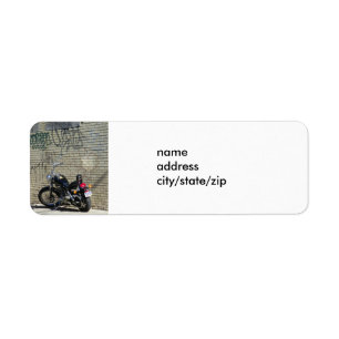 MOTORCYL/GRAFFITI-ETIKETT RETURADRESS ETIKETT