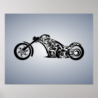 motordrivna cyklar-531004 TRIBAL TATTOO MOTORBIKE Poster