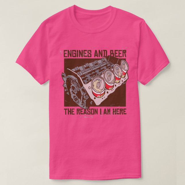 Motorer och öl t shirt (Design framsida)