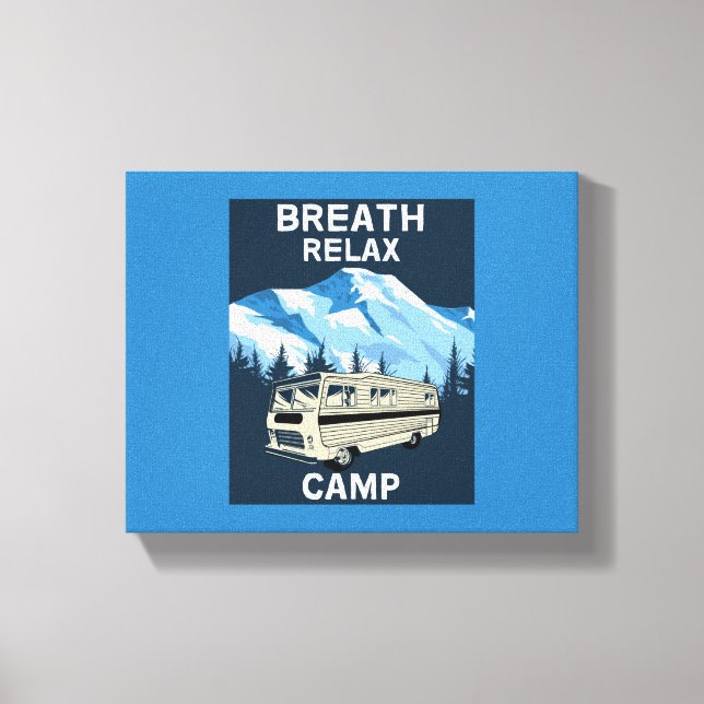 Motorhem RV | Camper | Resa Van | Retro Mugg Canvastryck (Framsida)