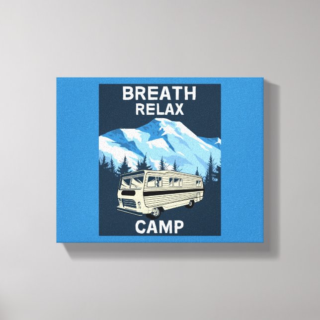 Motorhem RV | Camper | Resa Van | Retro Mugg Canvastryck (Framsida)