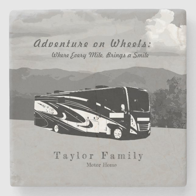 Motorhem RV Camper Stenunderlägg (Framsidan)