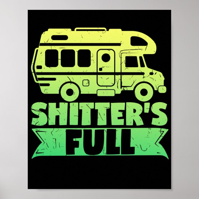 Motorhem RV Camping Camper ShitterS Fullt Poster (Framsidan)