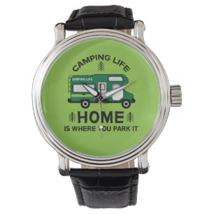 Motorhem RV Motorhem Camping Life Latte Mugg Armbandsur