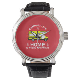 Motorhem RV Motorhem Camping Life Latte Mugg Armbandsur