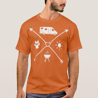 Motorhemförare med tillhörande motorhem t shirt