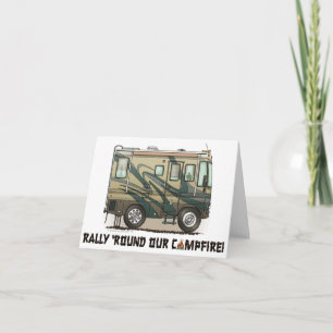 Motorhemmet Cute Lycklig Camper Big RV Inbjudan