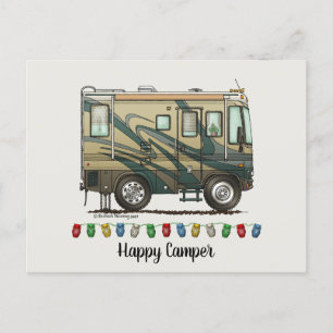 Motorhemmet Cute Lycklig Camper Big RV Vykort