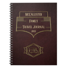 Motorhemresa i Journal i Retro RV Anteckningsbok