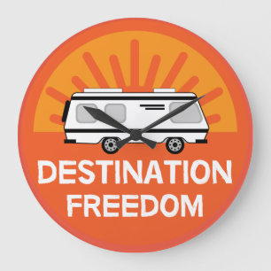 Motorhemskampanj   Campingbostäder   RV Mugg Stor Klocka