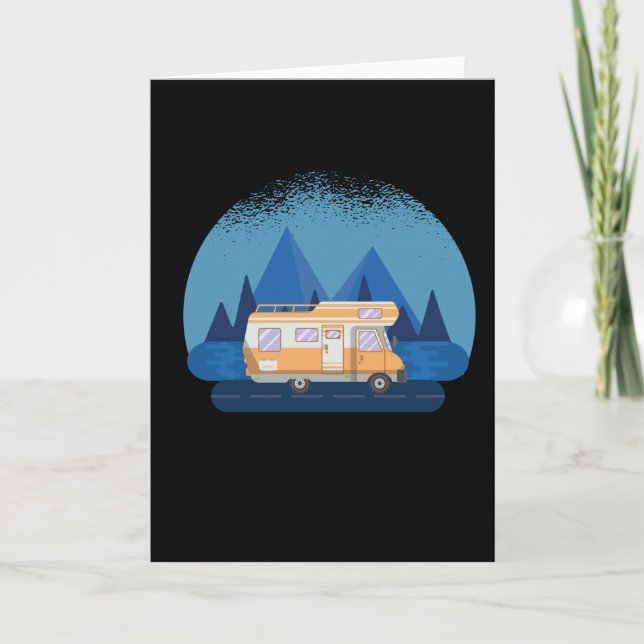 Motorhome Campervan Hiking Camping Gift Kort (Framsida)
