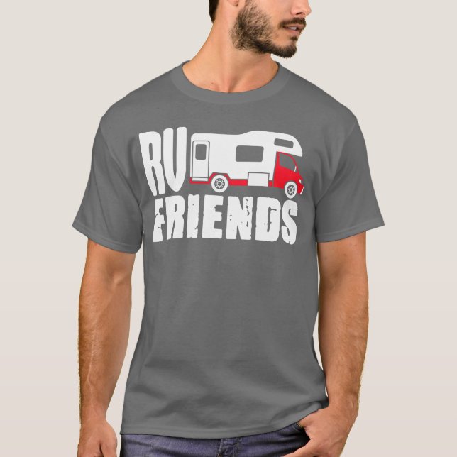 Motorhome husbil Camping Camper husbil Vänner fami T Shirt (Framsida)