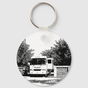 Motorhome i RV parkerar Nyckelring