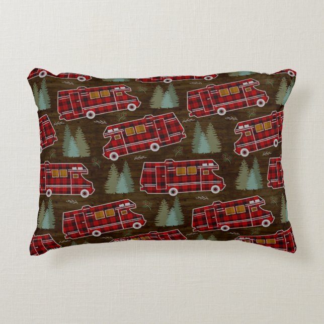 Motorhome RV Campare Resa Skåpbil Lantlig Sörja Prydnadskudde (Framsidan)
